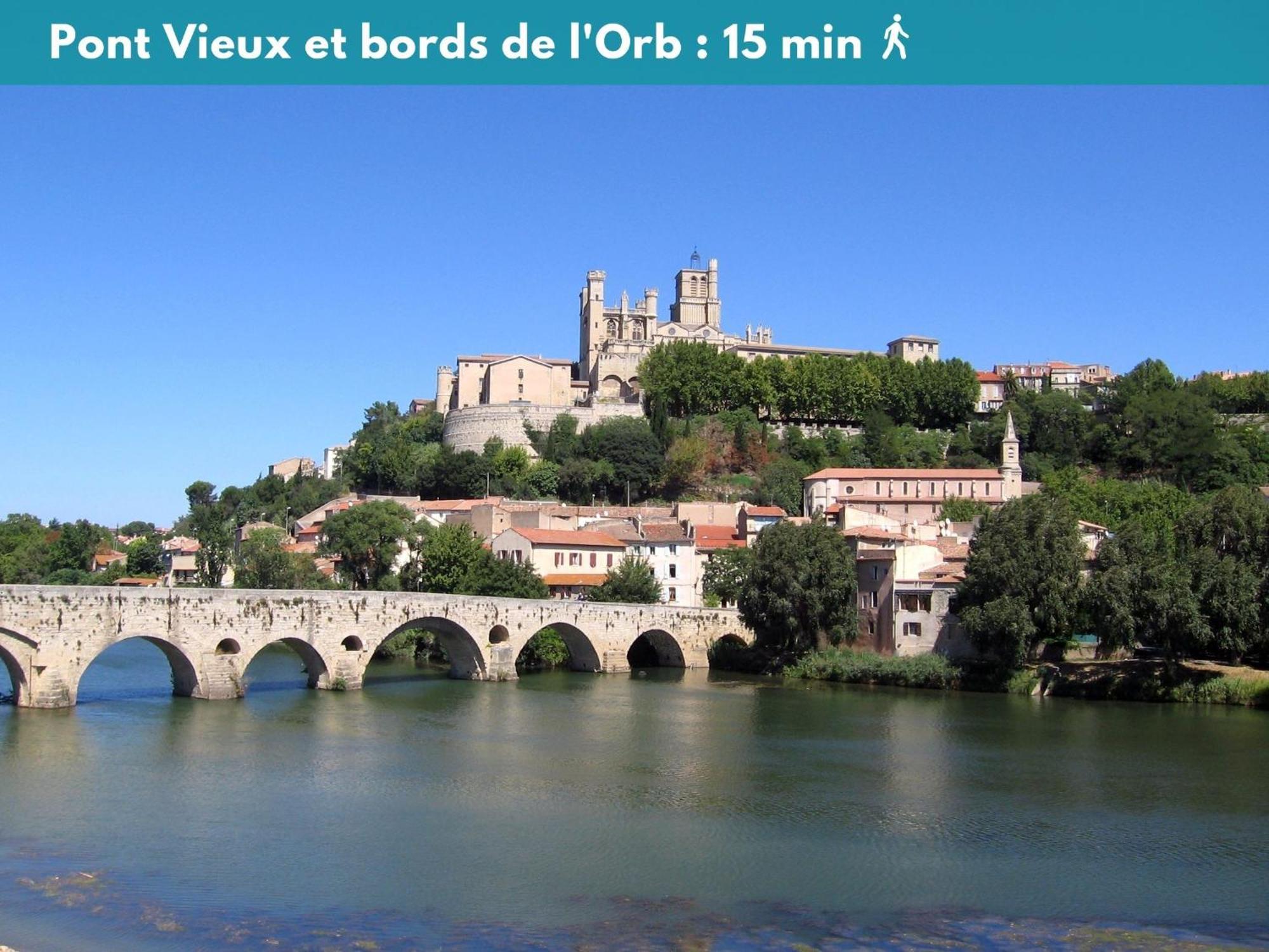 Apartamento Charmant Studio Climatise 'Alma 1' - Beziers Centre - Wifi Fibre - Netflix Exterior foto
